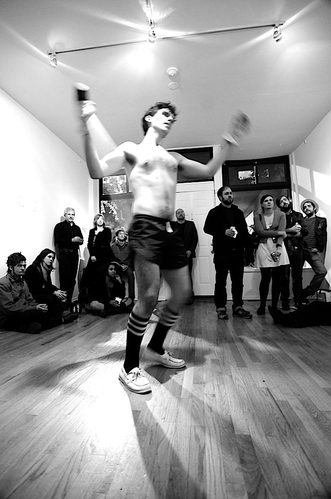 Vincent Gaulin's performing SCARCITY asks, Is This You, WANT? at This Is Not The Studio in 2010