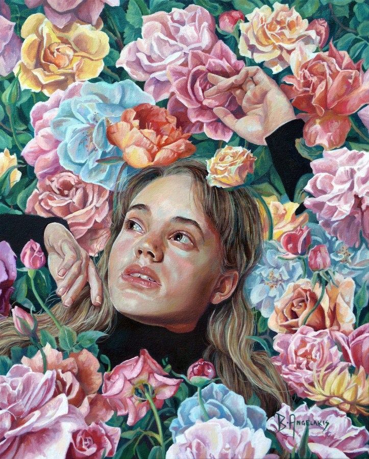 Brianna Angelakis, Florimania, oil on canvas, 16x20 inches