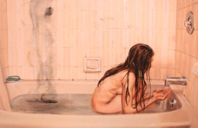 Untitled no. 2 (from the peculiar manifestation of paint in my everyday life), Oil on canvas, 72" x 48", 2010